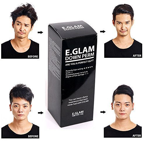 E.glam Down Perm for Men Speedy Easy Magic Straight Perm Home Kit 120m NineCentral Europe