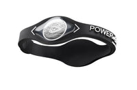 Power Balance Silicone Wristband - Genuine (Black w/White Lettering, M)