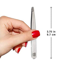 Load image into Gallery viewer, Regine Switzerland Slant Tweezer - Handmade in Switzerland - Professional Eyebrow, Facial &amp; Hair Remover - Etched Interior Tip to Grab Hair From the Root - Perfectly Aligned Tips - Stainless Steel
