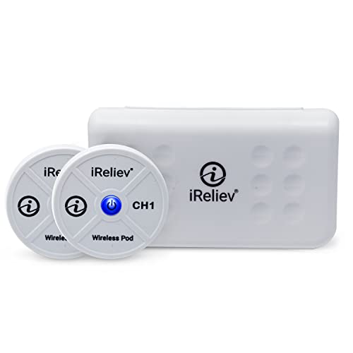 iReliev TENS EMS Expandable Wireless Receiver Pods, Comes with 2 Wireless Pods, Compatible with ET-5050. Requires ET-5050 Hand Control.