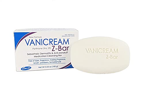 Vanicream Z-Bar | Medicated Cleansing Bar for Sensitive Skin | Maximum OTC Strength Zinc Pyrithione 2% | Helps Relieve Itching, Redness, and Flaking | 3.53 Ounce