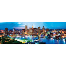 Load image into Gallery viewer, 1000 Piece Jigsaw Puzzle For Adult, Family, Or Kids - Baltimore Pano By Masterpieces - 13&quot; X 39&quot; - Family Owned American Puzzle Company
