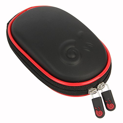 Hermitshell Hard EVA Storage Carrying Case Bag Fits Apple Magic Mouse (I and II 2nd Gen) and Carabiner (Black)