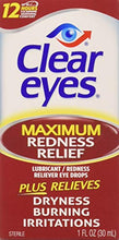 Load image into Gallery viewer, Clear Eyes Maximum Redness Relief Eye Drops - 1 oz
