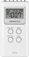 Sangean DT-120 AM/FM Stereo PLL Synthesized Pocket Receiver, WHITE