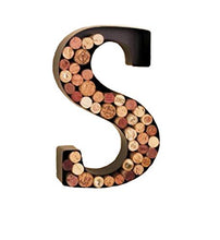 Load image into Gallery viewer, Monogram Wine Cork Holder - Letter S by LTD, Black
