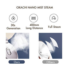 Load image into Gallery viewer, OKACHI GLIYA Facial Steamer 4 in 1 Nano Face Steamer - Professional &amp; Safe Steamer - Humidifier - Unclogs Pores &amp; Blackheads Deep Cleansing - Double Mirror for Easy Makeup Skincare Tool (Gold)
