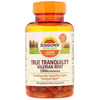 Sundown Naturals Valerian Root 530 mg Capsules - 100 ct, Pack of 4