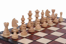 Load image into Gallery viewer, Wooden Magnetic Travel Chess Set with Mahgany Chess Board and Storage Compartment

