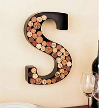 Load image into Gallery viewer, Monogram Wine Cork Holder - Letter S by LTD, Black
