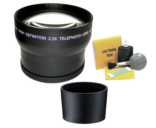 Canon Powershot G16 2.2X High Definition Super Telephoto Lens, (Includes Lens Adapter) + Nwv Direct 5 Piece Cleaning Kit