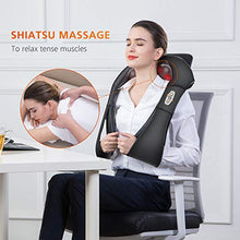 Load image into Gallery viewer, Snailax Shiatsu Neck and Shoulder Massager - Back Massager with Heat, Deep Kneading Electric Massage Pillow for Neck, Back, Shoulder,Foot Body
