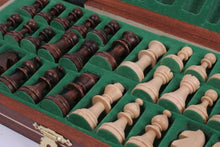 Load image into Gallery viewer, Wooden Magnetic Travel Chess Set with Mahgany Chess Board and Storage Compartment
