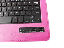 Load image into Gallery viewer, Tsmine Samsung Galaxy Tab E 8.0 4G LTE SM-T377 Tablet Wireless Keyboard Case - Universal Premium 2-in-1 Detachable Wireless Keyboard [QWERTY] w/Folio Leather Case Stand Cover, Hot Pink
