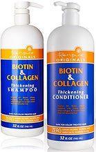 Load image into Gallery viewer, Renpure Originals Biotin &amp; Collagen Thickening Shampoo And Conditioner Set 32 Oz (Zero Sodium Chloride, Sulfate, Dyes Harsh Salts, Parabens, Gluten)
