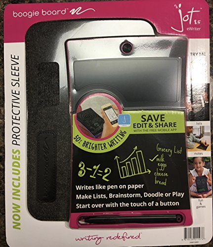 Boogie Board Jot 8.5 LCD eWriter Pink Writing Tablet + Neoprene Sleeve + Stylus