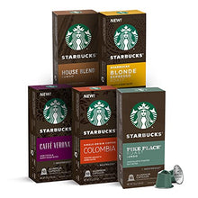 Load image into Gallery viewer, Starbucks by Nespresso, Best Seller Variety Pack (50-count single serve capsules, compatible with Nespresso Original Line System)
