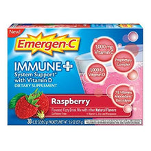 Load image into Gallery viewer, EMERGEN-C, Immune+ System Support, with Vitamin D, Raspberry - 30 CT
