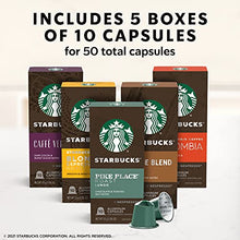 Load image into Gallery viewer, Starbucks by Nespresso, Best Seller Variety Pack (50-count single serve capsules, compatible with Nespresso Original Line System)
