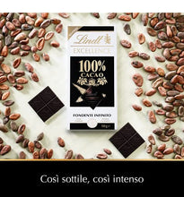 Load image into Gallery viewer, Lindt Excellence 100% Cacao Dark Chocolate Bar 50g

