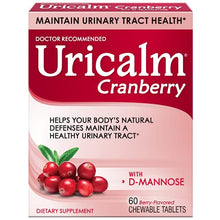 Load image into Gallery viewer, Uricalm Cranberry, Daily Dietary Supplement Chewable with D-Mannose, Berry, 60 Count
