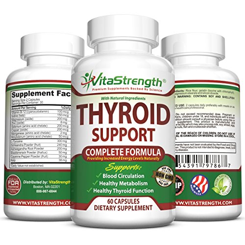 Thyroid Support - Complete Formula to Help Weight Loss & Improve Energy with Bladderwrack, Kelp, B12 & More- Thyroid Energy: Boost T4 to T3 Supplement