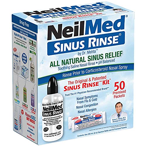 NeilMed Original Sinus Rinse Kit with 60 Premixed Sachets